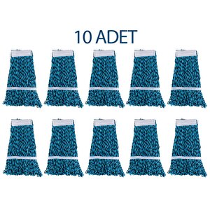 Cod-ex Yedek Dar Islak Mop Püskül Paspas Başlığı - 17 Cm. - 450 Gr.. - Mavi - 10 Adet