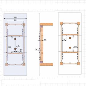 Mepa Smr 80 Halatlı Masa Rayı Çift Kanat