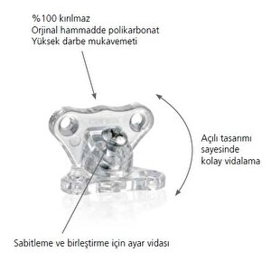 Açılı Çektirme Şeffaf T Bağlantı 100'lü Paket