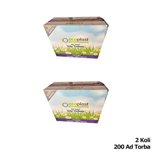 Ecoplast 240 Litre Siyah Hantal Konteyner Çöp Torbası - 100 X 150 Cm. - 600 Gr. - 10 Adetlik 20 Rulo