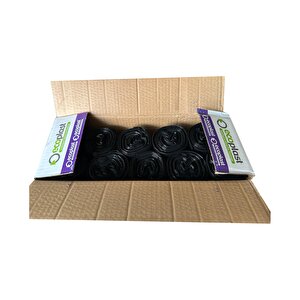 Ecoplast 240 Litre Siyah Hantal Konteyner Çöp Torbası - 100 X 150 Cm. - 600 Gr. - 10 Adetlik 20 Rulo