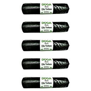 Ecoplast Battal Boy Siyah Çöp Torbası Poşeti - 300 Gr. - 75 X 90 Cm / 10 Adetlik 5 Rulo