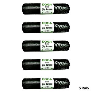 Ecoplast Battal Boy Siyah Çöp Torbası Poşeti - 300 Gr. - 75 X 90 Cm / 10 Adetlik 5 Rulo