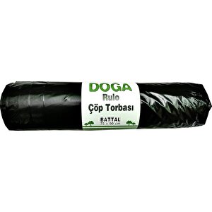 Ecoplast Battal Boy Siyah Çöp Torbası Poşeti - 300 Gr. - 75 X 90 Cm / 10 Adetlik Rulo