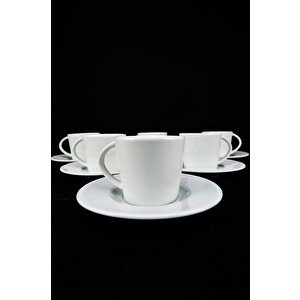 Kütahya Porselen Toledo 6 Kişilik 12 Parça Kahve Fincan Takımı Beyaz –  Tl01 C320.105
