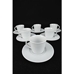 Kütahya Porselen Toledo 6 Kişilik 12 Parça Kahve Fincan Takımı Beyaz –  Tl01 C320.105