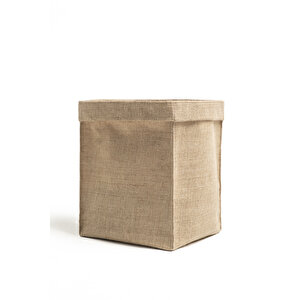 2'li Jüt Sepet Jüt 30x30x35 Cm Doğal Sepet Raf Içine Uygun Doğal Sepet ,Kutu Jüt Sepet