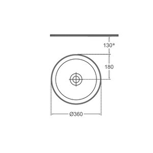 Isvea Ion Tezgah Üstü Lavabo 36 Cm