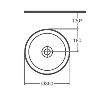 Isvea Rombo Tezgah Üstü Lavabo 36 Cm
