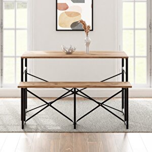 Masa Takımı Bench Bank Masa Seti 120x60  Masa Mutfak Masası Yemek Masası 1228