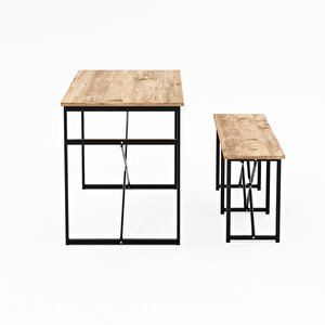 Masa Takımı Bench Bank Masa Seti 120x60  Masa Mutfak Masası Yemek Masası 1228