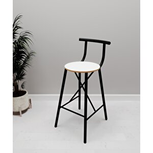Bar Masası Mutfak Oval 2 Kişilik Yemek Masası Beyaz 1244