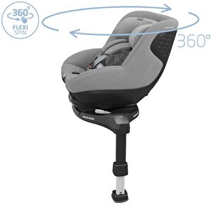 Maxi-cosi Pearl Slidetech 360 Dönebilen Yatabilen Kızaklı İsofix Bazalı Bebek Oto Koltuğu 0-18 Kg Authentic Grey