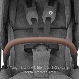 Maxi-cosi Leona2 Çift Yönlü Uzatılabilir Sırt Desteği Tam Yatabilir Bebek Arabası Select Grey