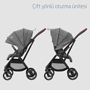 Maxi-cosi Leona2 Çift Yönlü Uzatılabilir Sırt Desteği Tam Yatabilir Bebek Arabası Select Grey