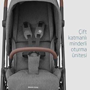 Maxi-cosi Leona2 Çift Yönlü Uzatılabilir Sırt Desteği Tam Yatabilir Bebek Arabası Select Grey