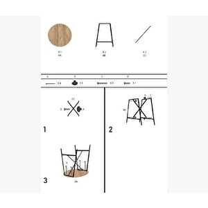 Bar Masası Bar Taburesi Mutfak Oval 2 Kişilik Yemek Masası Füme 1246