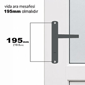 Pvc Banyo Wc Kapı Kolu Pimapen Metal Ürün - Antrasit Gri