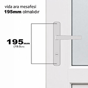 Pvc Banyo Wc Kapı Kolu Pimapen Metal Ürün - Beyaz