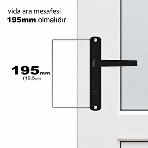 Pvc Banyo Wc Kapı Kolu Pimapen Metal Ürün - Siyah