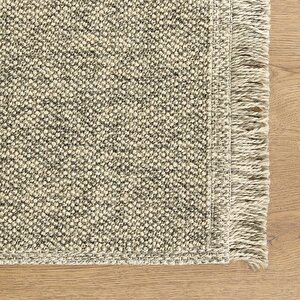 Ocean Home Textile Yıkanabilir Saçaklı Buklet Gri Renk Halı Kilim 120 X 180 Cm