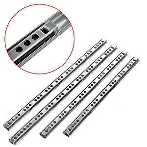 Aletçantam 17mm Teleskopik İnce Çekmece Rayı 40cm - 2 Parça Set