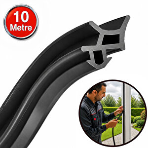 Pimapen Pvc Kapı Pencere Fitili Lastik Contası Siyah - 10 Metre