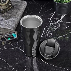 Cooker Ckr2048 Lüx 350 Ml Prizma Çelik Termos Mug Siyah