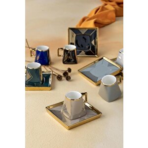 Acar Rosetta 6'lı Kahve Fincan Takımı Hxf-21-0131