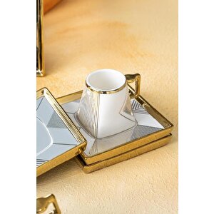 Acar Rosetta 6'lı Kahve Fincan Takımı Hxf-21-0131