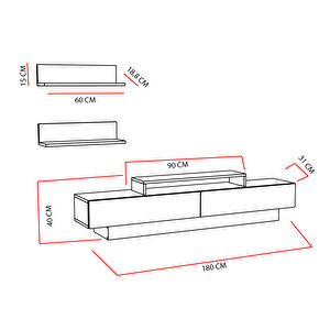 Decoroti̇ka Lusi̇ Tv Üni̇tesi̇ Beyaz Kahverengi̇