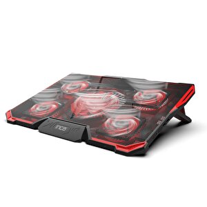 Inc-611gms Laptop Soğutucu Stand 5 Adet Fanlı Ledli, Sessiz ve Güçlü Notebook Soğutucu 14''- 17'' Inç Uyumlu