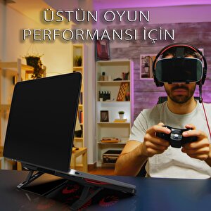 Inc-611gms Laptop Soğutucu Stand 5 Adet Fanlı Ledli, Sessiz ve Güçlü Notebook Soğutucu 14''- 17'' Inç Uyumlu
