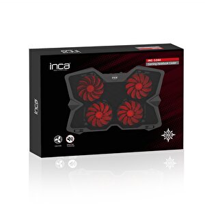 Inca 4 Fanlı Notebook Soğutucu Butterfly Desıgn 2x Usb, 17,3" Gamıng Notebook Cooler Inc-3280 Inc-3280