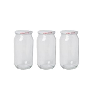 1000 Cc Cam Kavanoz Kapaklı 20 Li Paket Konserve 1 Lt