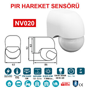 Pır Hareket Sensörü (NV020)
