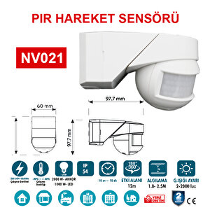Pır Hareket Sensörü (NV021)
