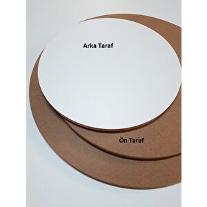 Yuvarlak Mdf Plaka Panel Mdf Tabaka Arkası Beyaz Ham Ebat : 95 Cm Çap 18 Mm Kalınlık 1 Adet