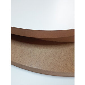 Yuvarlak Mdf Plaka Panel Mdf Tabaka Arkası Beyaz Ham Ebat : 55 Cm Çap 18 Mm Kalınlık 1 Adet