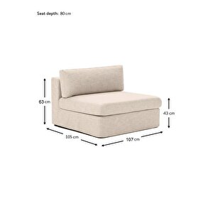 Mode Siesta Pro Kuş Tüyü Orta Modül 05 Bej Keten Kumaş İşbir Sünger(Dairenize Teslim)
