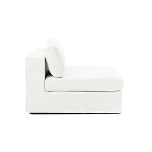Mode Siesta Pro Kuş Tüyü Orta Modül 01 Kırık Beyaz Keten Kumaş İşbir Sünger(Dairenize Teslim)