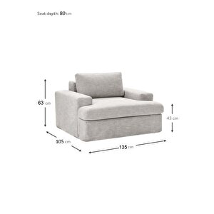Mode Siesta Pro Kuş Tüyü Berjer 19 Gri Keten Kumaş İşbir Sünger(Dairenize Teslim)