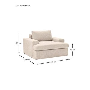 Mode Siesta Pro Kuş Tüyü Berjer 05 Bej Keten Kumaş İşbir Sünger(Dairenize Teslim)