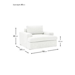 Mode Siesta Pro Kuş Tüyü Berjer 01 Kırık Beyaz Keten Kumaş İşbir Sünger(Dairenize Teslim)