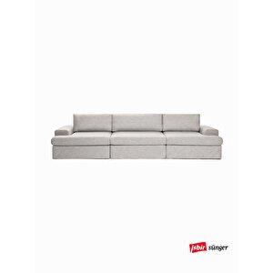 Mode Siesta Pro Kuş Tüyü Kanepe 3 Modül 19 Gri Keten Kumaş Işbir Sünger(Dairenize Teslim) Gri
