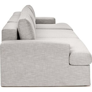 Mode Siesta Pro Kuş Tüyü Kanepe 3 Modül 19 Gri Keten Kumaş Işbir Sünger(Dairenize Teslim)