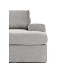 Mode Siesta Pro Kuş Tüyü Kanepe 3 Modül 19 Gri Keten Kumaş Işbir Sünger(Dairenize Teslim)