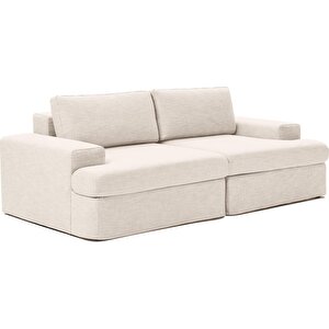 Mode Siesta Pro Kuş Tüyü Kanepe 2 Modül 05 Bej Keten Kumaş Işbir Sünger(Dairenize Teslim) Bej