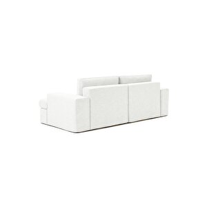 Mode Siesta Pro Kuş Tüyü Kanepe 2 Modül 01 Kırık Beyaz Keten Kumaş Işbir Sünger(Dairenize Teslim)
