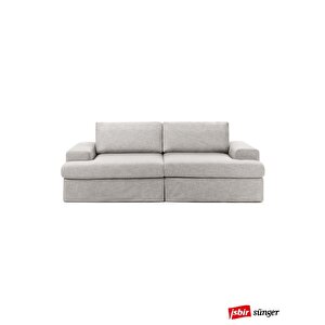 Mode Siesta Pro Kuş  Tüyü Kanepe 2 Modül 19 Gri Keten Kumaş Işbir Sünger(Dairenize Teslim) Gri